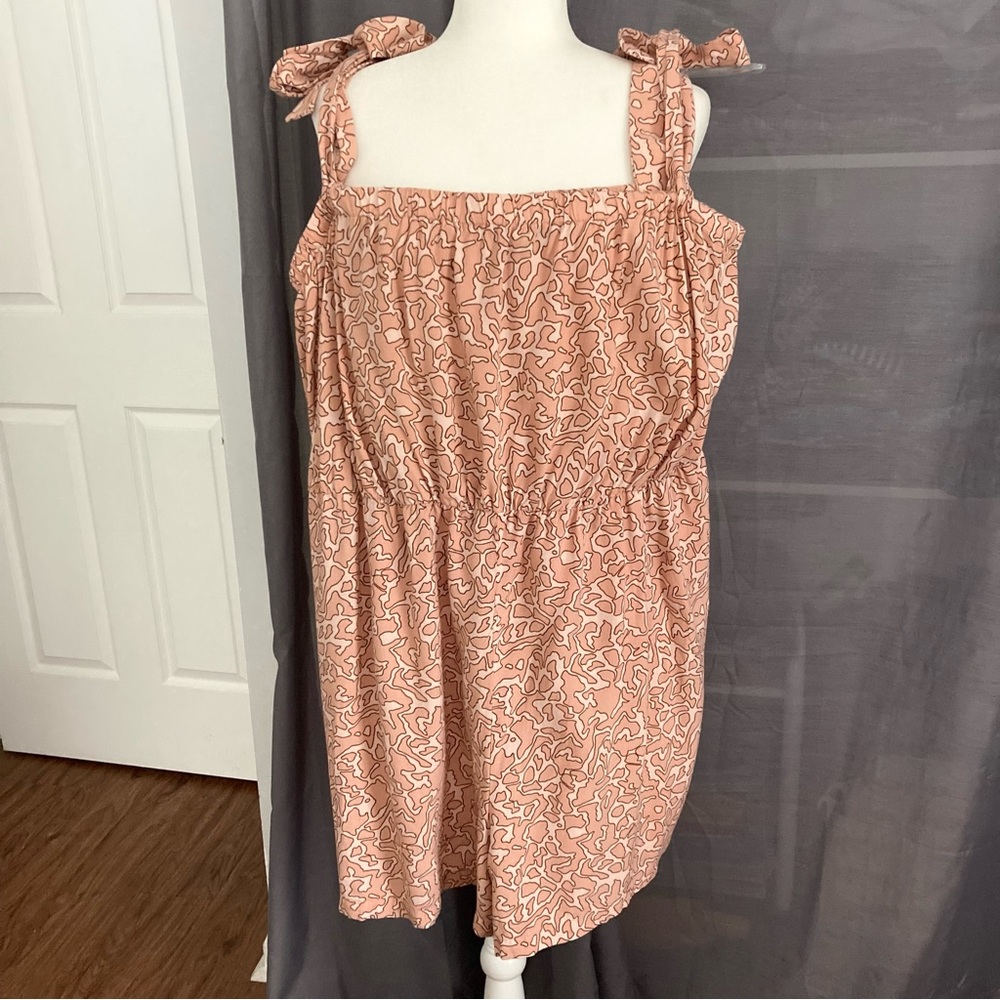 Eloquii Printed Tie Shoulder Summer Romper
